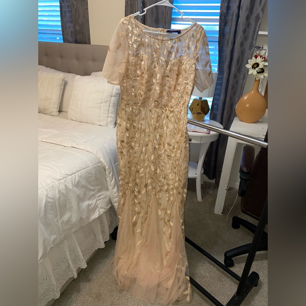 Long gold dress